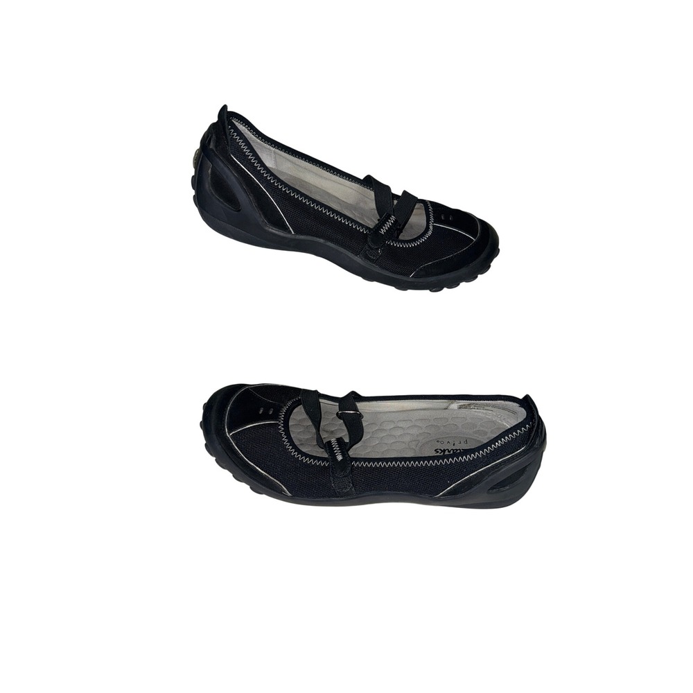 Clarks Privo Black Leather Mesh Mary Jane Flats Soleassage Womens 7M - Picture 2 of 6